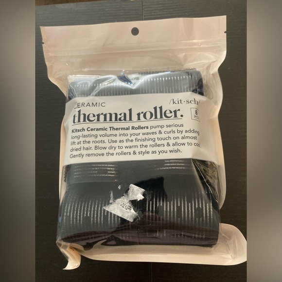 Kitsch Ceramic Thermal Rollers - Black 8 piece . New in package. See pics - Picture 1 of 6